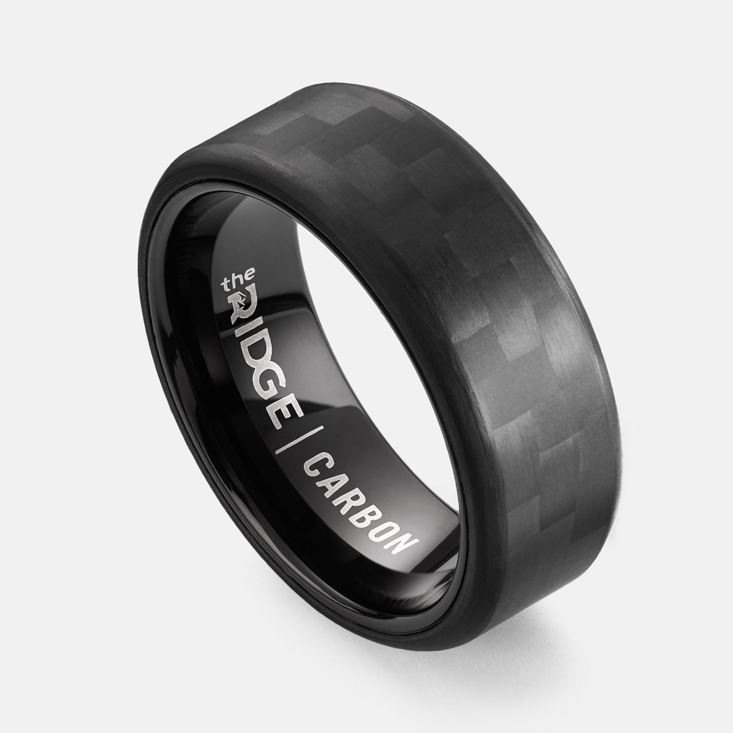 Ridge 8MM Beveled Ring Set - Carbon Fiber 3k